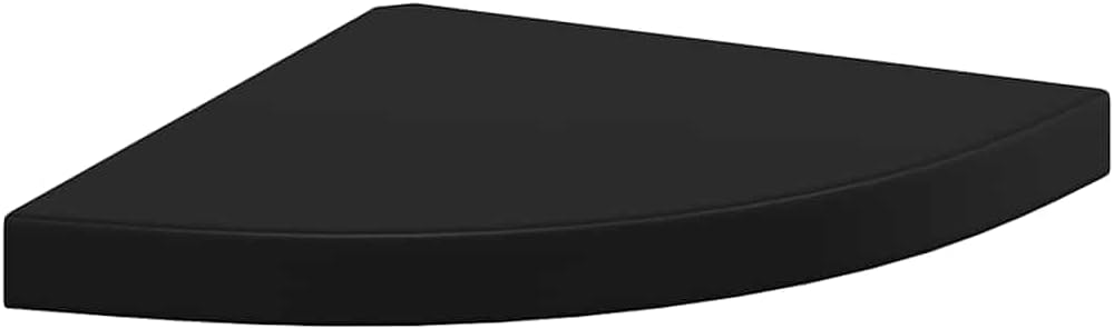 vidaXL Wall Corner Shelves 2 Pcs, Floating Corner Shelf, Display Shelf, Wall Mounted Shelf for Book DVD CD Photo Frame, Modern Style, Black MDF