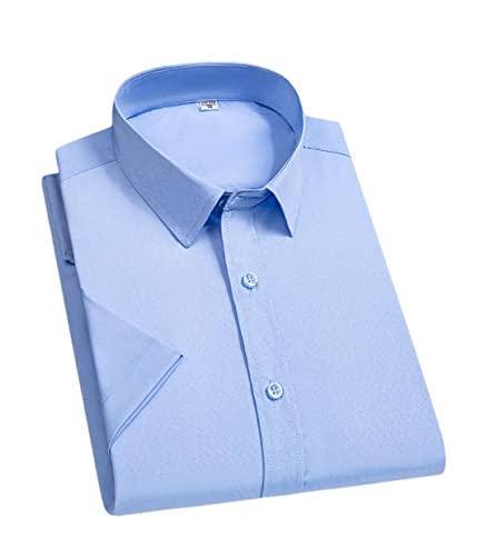 Chemise à manches courtes pour homme bleu clair en taille M REHJJDFD