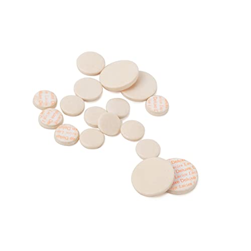 Garneck 17 Pcs Clarinet Sound Hole Mat Soprano Clarinet Key Pad Woodwind Instrument Pads Key Mat Woodwind