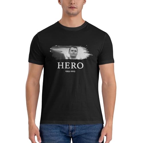 RIP Charlie Kirk T-Shirt Charlie Kirk True American Hero Men's Short Sleeve Large3