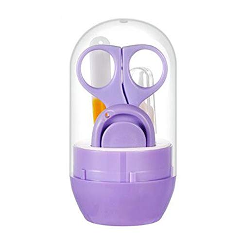 The Cheeky Kidzz 4-in-1 Baby Manicure and Pedicure Grooming Kit with Cute Transparent Case Included-Baby Nail Clippers, Scissor, Nail File & Tweezer for Newborn, Infant & Toddler (0-4 Years) (Purple)-image-37