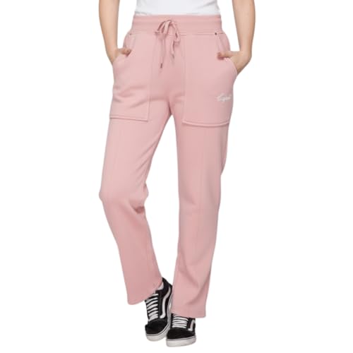 Image of CUPID Loose Fit Warm Fleece Sweatpants, Solid Elastic Sports Trouser, Winter Wear Joggers for Night n Gym for Girls M to 5XL