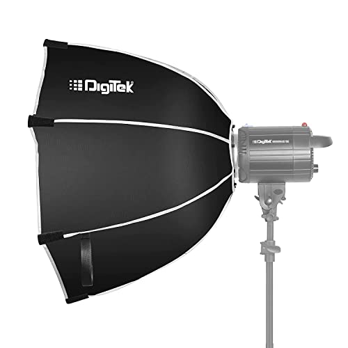 Digitek DSB-120 Bowens 120CM Octagon Soft Box with Bowens Mount Lightweight & Portable, Comes with Diffuser Sheets & Carrying Case