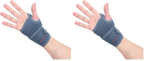 Image of Dr.Ortho Wrist Brace With Thumb,Wrist Hand Brace For Men & Women, Wrist Support | Support for Pain Relief & Stabilization | Lightweight Wrist Support for Arthritis, Sprains Pack Of 2 (Grey)
