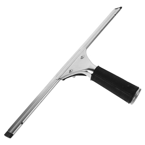 NULYLU Limpiacristales de Acero Inoxidable Diseño Elegante Lado para Ventanas y Superficies de Vidrio, Herramienta Multifuncional para Limpieza Eficaz Hogar