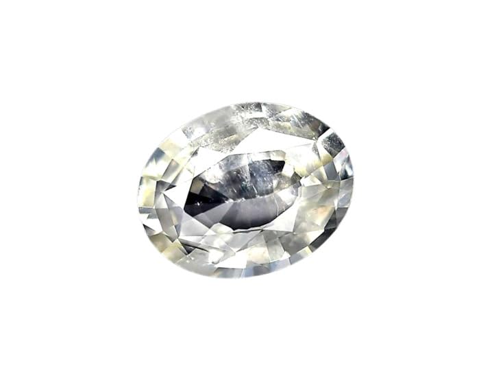 Saphir blanc de Ceylan non chauffé 7,25 ct, l'excellence d'une gemme pure