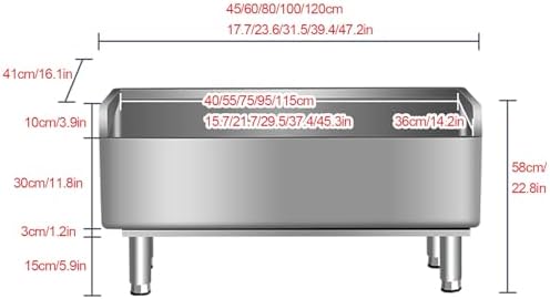 Commercial Mop Sink - Floor-Standing Utility Bucket for Laundry Rooms, Restaurants & Industrial Use - Large 41x80cm (16.1x31.5in) Perfect for Balconies & Cleaning Tasks