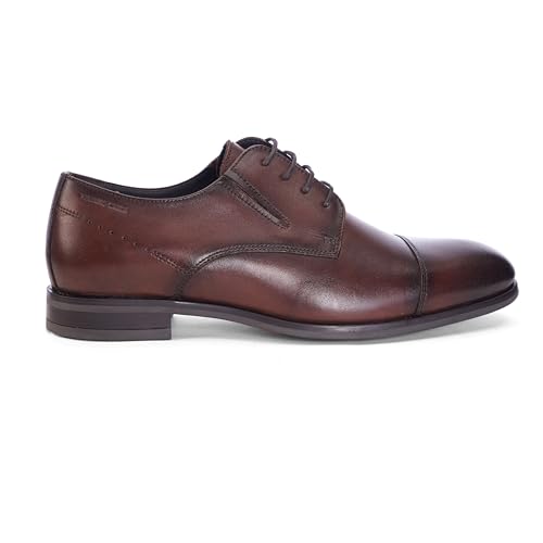Image of Thomas Crick Men's Genuine Leather Plain Derby Shoes