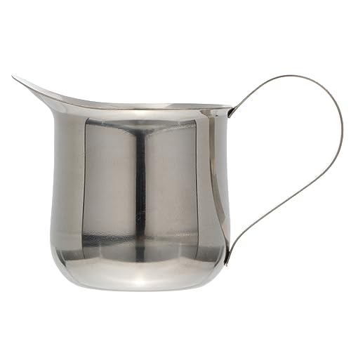 Amosfun Tasse à Lait Inoxydable 50 Ml 2 Oz Acier Inoxydable Bec Verseur Conique Usage Café Cuisine Pichet Pratique pour Maison et Bar