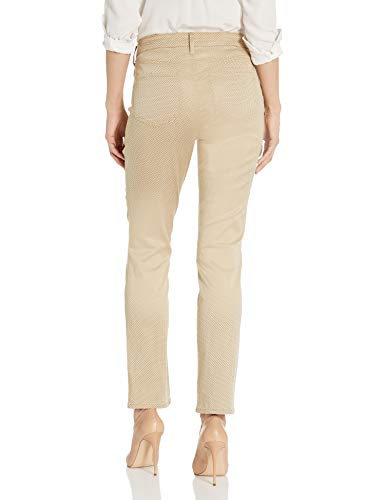 Nydj Women's Sheri Slim Pants, Khaki Polka Dot, 14 #TOP1