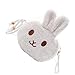 Luxshiny Plüsch Kaninchen Geld Tasche Ostern Tierpuppe Einzelner Umhängetaschen Geld Münze Kosmetische Aufbewahrungstasche für Frauen Damen Weiß