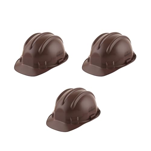 Image of KARAM PN521 Safety Helmet for Men Construction Helmet | Ratchet Type Adjustment with Adjustable Chin Strap | Work Helmet with Side Slot for Attachment | is:2925:1984 Certified | Brown | Pack of 3