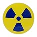 Women Teen Men Black Metal Belt Buckle Round Shape Fashion Yellow Nuke Bomb Symbol Nuclear