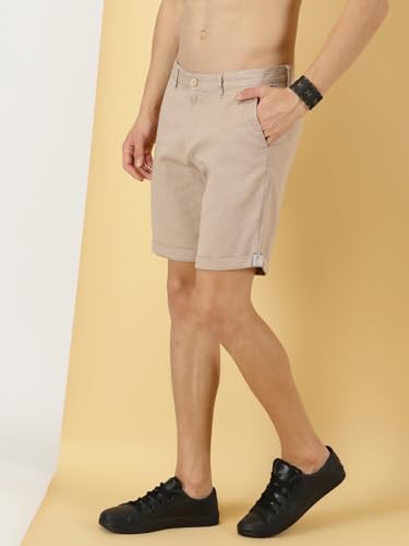 Image of Thomas Scott Men's | Solid | Chino Shorts | Regular Fit | 100% Cotton | Above Knee | Casual Short