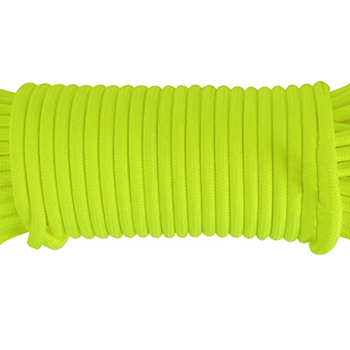 Image of 550 para Cord Parachute Survival Cord Rope Spec Type III 7 Strand Paracord Rope, Military Grade Nylon 4mm Diameter(Floroscent Green, 20)