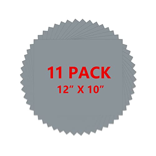 Renlitong Silver Heat Transfer Vinyl Htv Bundle : 11 Pack 12Inch X 10Inch Sheets Diy Iron On For T-Shirt Clothing, Easy To Cut & Weed & Press Design (11 Sheets, Silver) #TOP15