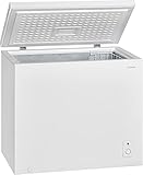 Bomann GT 7338 Gefriertruhe groß 202 Liter, große Kühltruhe mit Gefrierkorb, Tiefkühltruhe für Lebensmitteln, Eis, Eiswürfel, perfekt für Keller Garage Gastro, Gefriervermögen: 9.15 kg / 24 h, Weiß