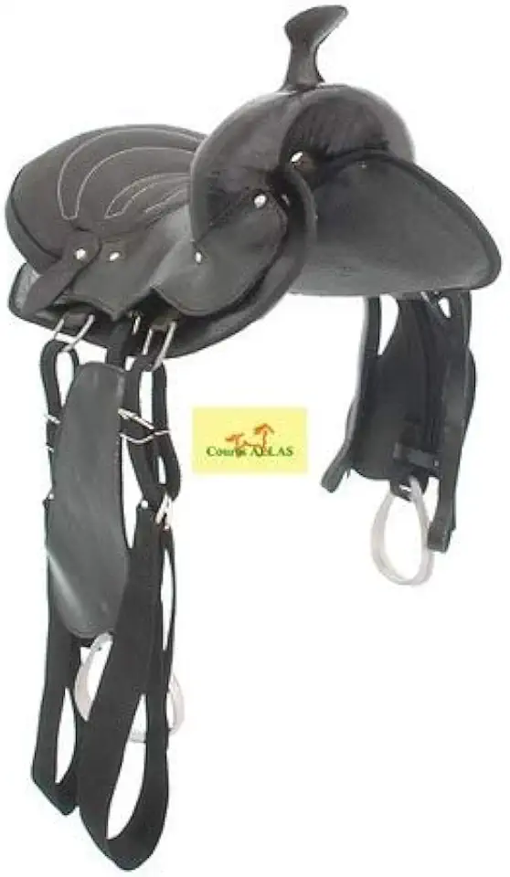 Sela Americana Preta Simples Arreada Cavalgada