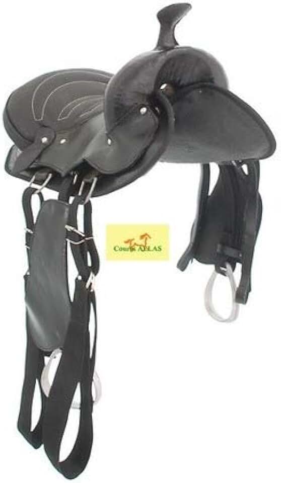 Sela Americana Preta Simples Arreada Cavalgada