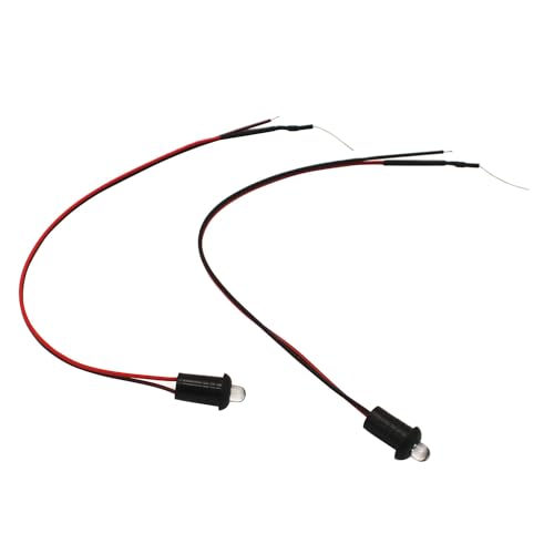 Image of 2 Pair 4 PCS Car Red Alternating LED Light 12V Flashing Dummy Universal Car Alarm Dash Mount LED Light