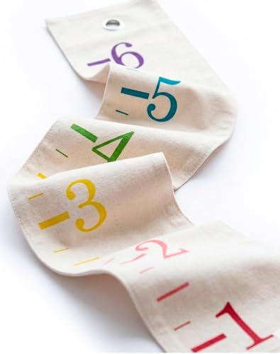 White Loft Rainbow Canvas Family Height Chart Ruler - Childrens Growth Tracker for Nursery Wall - Kids Room Decor Keepsake