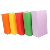 WEKAMOS 40 piezas Bolsas de Papel Kraft de Colores Resistentes para Pastelería y Snacks de Unidades para Envolver Dulces y Regalos Casa u Oficina