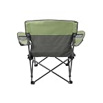 Quilted Double Camping Chair and Single Camping Chair with Padded Seat and Back for Camping/Hiking/Backpacking – Available in Low and Standard Heights (Low Chair (Gray/Asparagus)) - Image 3