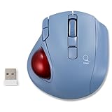 Digio2 トラックボールマウス 小型 2.4GHz ワイヤレス 5ボタン ブルー