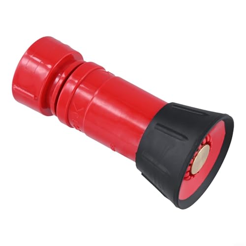 Fire Hose Nozzle Inch NSTNH, High Pressure Adjustable Fog Sprayer for Industrial Watering, Firefighting and Irrigation, Thermoplastic Red Nozzle