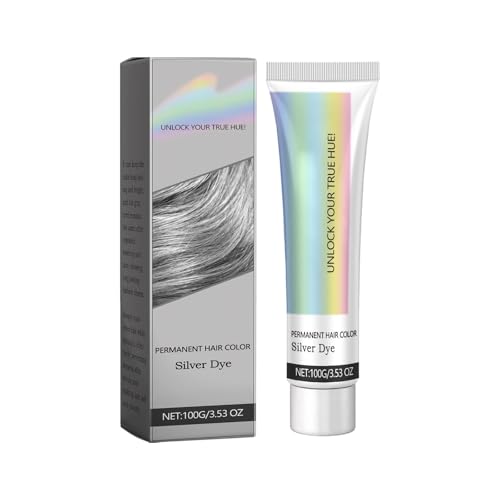 Champú de color gris seco para una fijación duradera del color y extractos de plantas nutritivas, cuidado del cabello, tinte plateado, cabello rubio (gris, talla única)