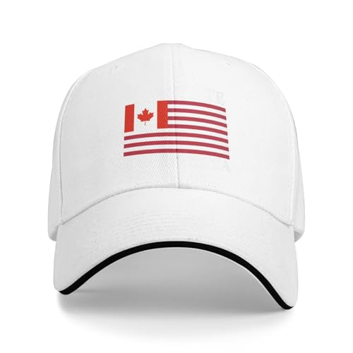 Anceky Casquette de Camionneur Politique Humoristique Noire avec Carte du 51e État des États-Unis et du Canada