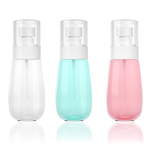 Gfamous 30ml Flacon Vaporisateur de Brume,3 pièces,Flacons Pulvérisateurs Plastique Réutilisables,Pulvérisation Voyage Vide Plastique,Flacon Spray Vide pour Huiles Essentielles, Parfums, Liquides Cover