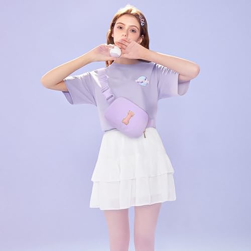 Image of Gitus Initial Fanny Pack Belt Bag Crossbody Bag for Teen Girls Birthday Gifts - Trendy Stuff Personalized Gifts Preppy Stuff (Lavender-I)