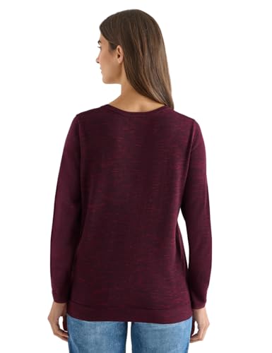 Cecil Strukturpullover Eggplant red Heather Melange S – Ansicht 2