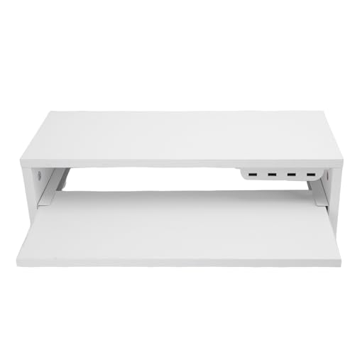 Support d'écran de 15 cm de hauteur avec hub USB-C et étagère de rangement coulissante
