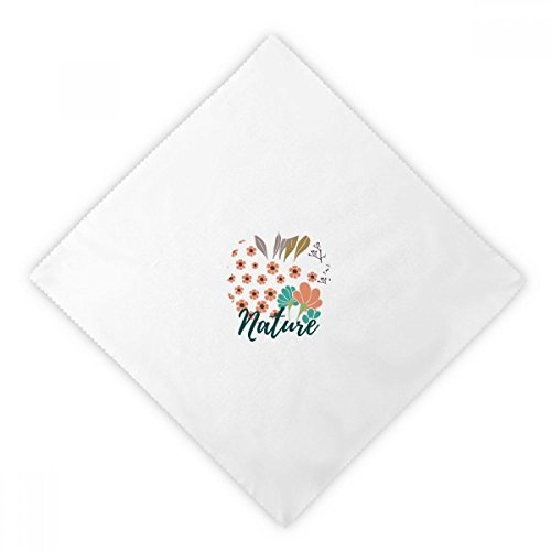Serviettes en tissu fleur d'oranger réutilisables table blanc multicolore - 2