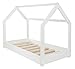 Velinda Letto & casa in Legno Stile scandinavo Nordico Bambino cameretta 190x90cm (Colore: Bianco)