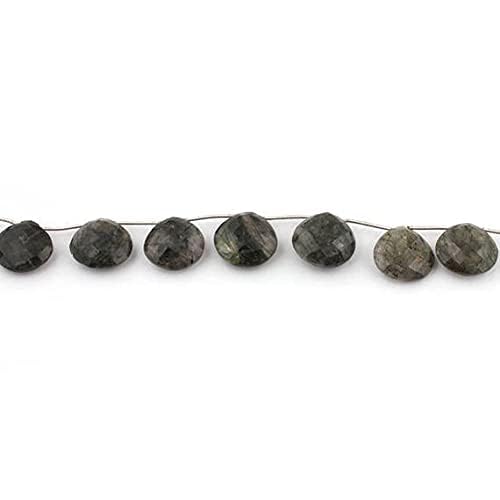 Quartz rutilé noir facetté en cœur, perles d'exception pour bijoux de créateur - 3