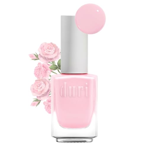 duri Nail Polish, 309 Iced Roses, French Manicure, Semi-Sheer Coverage, Glossy Finish, Quick Drying, Lasting, 0.45 Fl Oz