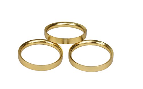 iso-design Gardinenringe Messing Optik für 20 mm Gardinenstangen – 10 Stück