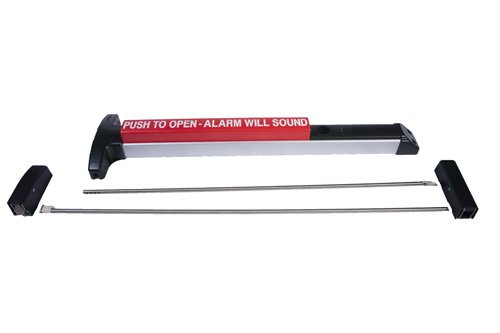 DetexV50 EB CD 628 96 36X84 V50 Surface Vertical Rod W/EB Cd 628 96 36X84, Satin Aluminum