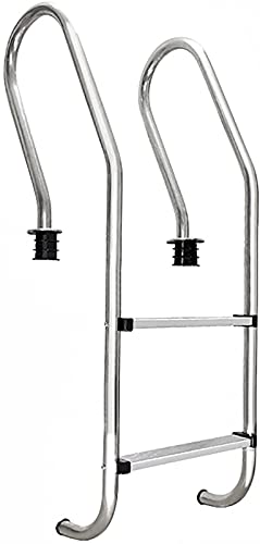Escalera para Piscina de Acero Inoxidable con 2 Peldaños Antideslizantes miniatura 1