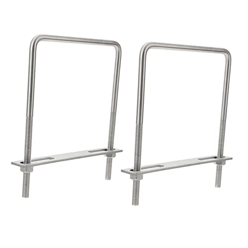 STOBAZA 2Pcs Stainless Steel U Bolt Right Angle U Tube Clamps for Automotive and Plumbing Applications High Hardness Stable Performance No Drilling Required