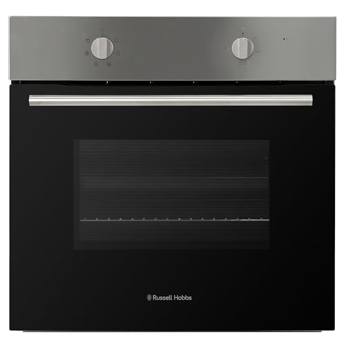 Russell Hobbs 70L 60cm Wide Single Electric Built-in Fan Oven and Grill in Stainless Steel 6 Oven Functions RHFEO7004SS