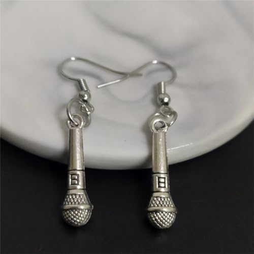 Coadipress Personalized Microphone Charm Earrings - Music Drop Earrings for Singer, Karaoke & Music Teacher Gifts4