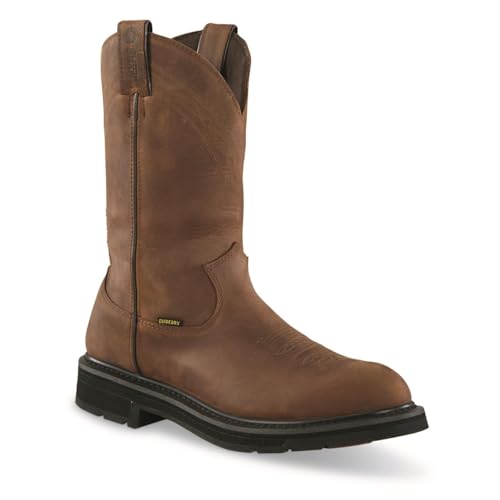 Guide Gear Men's Western Work 2.0 Waterproof Work Boots; Cowboy Rodeo Work Boots Leather Waterproof Footwear