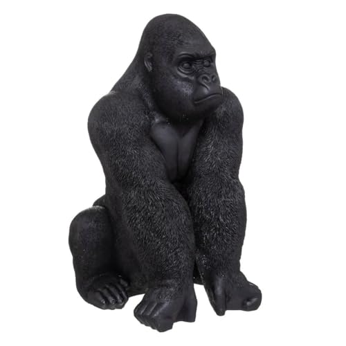 Paris Prix Atmosphera Créateur d'intérieur - Statue Déco Gorille en Résine 67cm Noir