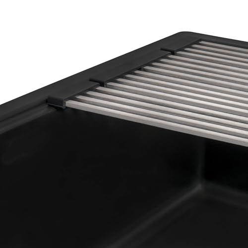 Ruvati RVG2302BK 33-Inch Black Workstation Kitchen Sink Granite Composite Undermount thumb #4