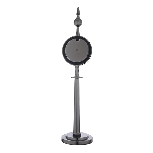 Image of Decor de Maison Metal Brings Handcrafted Aleksi Table Clock for Kidsroom,Living Room,Bedroom,Study Table,Office Desk|Classic Non-Ticking Tabletop Battery Operated Analog Desk (Black, Majestic Spire)