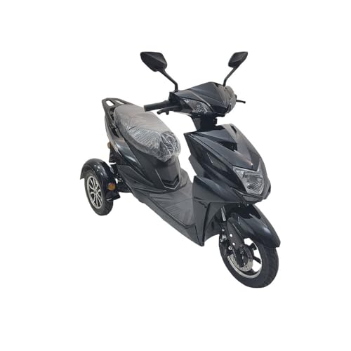 Image of Thrill 3W Electric Scooter | 3-Wheeler Low-Speed Electric Scooter for Senior Citizens & Differently Abled | Non-RTO EV with 60-80 km Range | 48V 30AH Lithium Battery with Charger (Black)